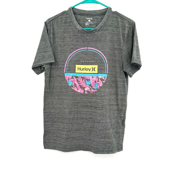 Hurley Size Small Shirt Gray Graphic‎ Print Tee Casual Basic Skater Cali - Picture 1 of 6